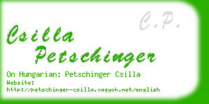 csilla petschinger business card